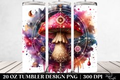 Vibrant Celestial Mushroom Clipart 20 Oz Tumbler Product Image 2