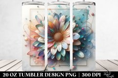 Glossy Gerbera Floral Clipart 20 Oz Tumbler Product Image 2