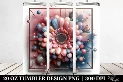Glossy Gerbera Floral Clipart 20 Oz Tumbler Product Image 2
