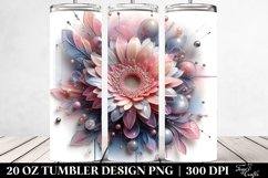 Glossy Gerbera Floral Clipart 20 Oz Tumbler Product Image 2