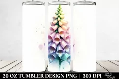 Abstract Pastel Foxglove Sticker 20 Oz Tumbler Product Image 2