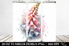 Abstract Pastel Foxglove Sticker 20 Oz Tumbler Product Image 2