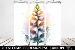 Abstract Pastel Foxglove Sticker 20 Oz Tumbler Product Image 2