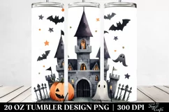 Halloween Castle Clipart 20 Oz Tumbler Product Image 2