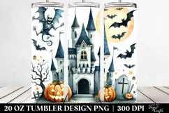 Halloween Castle Clipart 20 Oz Tumbler Product Image 2