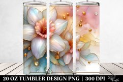 Abstract Pastel Narcissus Sticker 20 Oz Tumbler Product Image 2