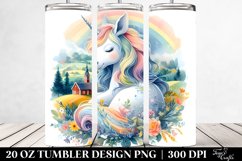 Pastel Baby Unicorn Swedish Countryside. 20 Oz Tumbler Product Image 2