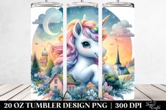 Pastel Baby Unicorn Swedish Countryside. 20 Oz Tumbler Product Image 2