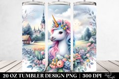 Pastel Baby Unicorn Swedish Countryside. 20 Oz Tumbler Product Image 2