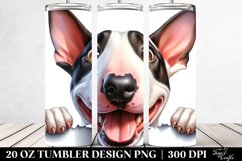 Crazy Bull Terrier Smiling | 20 Oz Tumbler Product Image 2
