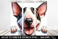 Crazy Bull Terrier Smiling | 20 Oz Tumbler Product Image 2
