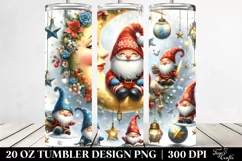 Vibrant Santa Gnomes Moon | 20 oz Tumbler Product Image 2