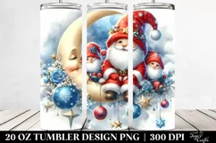 Vibrant Santa Gnomes Moon | 20 oz Tumbler Product Image 2