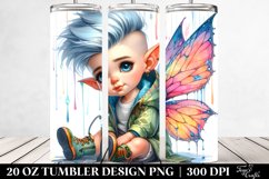 Cute Baby Fairy in Raincoat | 20 oz Tumbler Product Image 2