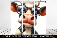 Funny Cow Portrait es | 20 oz Tumbler Product Image 2