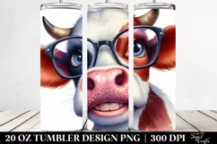 Funny Cow Portrait es | 20 oz Tumbler Product Image 2