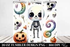 Halloween Skeleton Clipart 20 Oz Tumbler Product Image 2