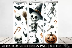 Halloween Skeleton Clipart 20 Oz Tumbler Product Image 2