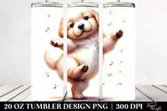 Expressive Dancing Golden Retriever | 20 oz Tumbler Product Image 2
