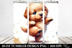 Expressive Dancing Golden Retriever | 20 oz Tumbler Product Image 2