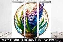 Round Hyacinth Watercolor | 20 Oz Tumbler Product Image 2