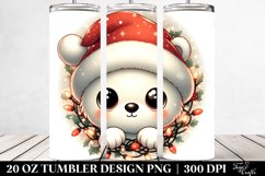 Retro Cute Baby Polar Bear, Transparent 20 Oz Tumbler Product Image 2
