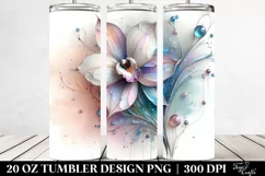 Abstract Pastel Orchid Sticker 20 Oz Tumbler Product Image 2
