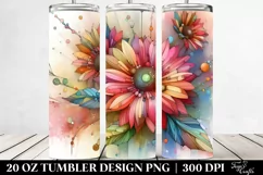 Wooden Stained Gerbera in Summer 20 Oz Tumbler Product Image 2