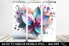 Metalic Orchid Heart Tumbler Product Image 2