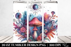 Vibrant Celestial Mushroom Clipart 20 Oz Tumbler Product Image 2