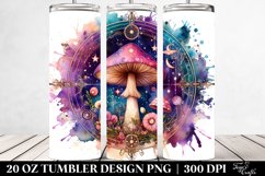 Vibrant Celestial Mushroom Clipart 20 Oz Tumbler Product Image 2