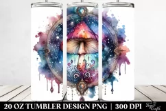 Vibrant Celestial Mushroom Clipart 20 Oz Tumbler Product Image 2