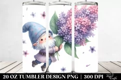 Floating Gnome with Lilac | 20 Oz Tumbler Product Image 2
