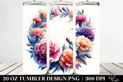 Vibrant Wreath Carnation | 20 oz Tumbler Product Image 2