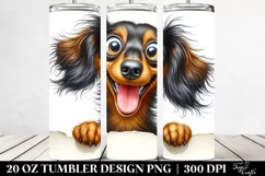 Crazy Dachshund Watercolor Art | 20 Oz Tumbler Product Image 2