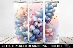 Hyacinth in Material, Transparent 20 Oz Tumbler Product Image 2
