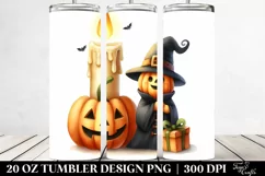 Candle in Watercolor 20 Oz Tumbler Product Image 2