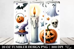 Halloween Skull Candle 20 Oz Tumbler Product Image 2