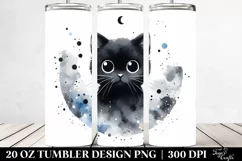 Cute Black Cat Clipart 20 Oz Tumbler Product Image 2