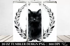Cute Black Cat Clipart 20 Oz Tumbler Product Image 2