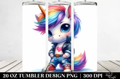 Posing Baby Unicorn | 20 oz Tumbler Product Image 2