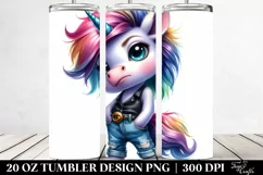 Posing Baby Unicorn | 20 oz Tumbler Product Image 2