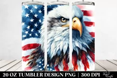 Detailed Patriotic Bald Eagle | 20 oz Tumbler Product Image 2