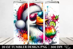 Colorful Duck Sipping | 20 oz Tumbler Product Image 2
