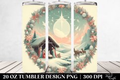 Pastel Nativity Scene Clipart, Transparent 20 Oz Tumbler Product Image 2