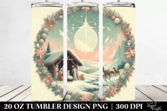Pastel Nativity Scene Clipart, Transparent 20 Oz Tumbler Product Image 2