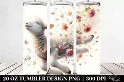 Watercolor Tumbling Lamb | 20 Oz Tumbler Product Image 2