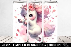 Unicorn Tumbler, 20 oz Skinny Tumbler Wrap Product Image 2