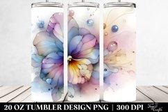Abstract Shiny Pansy Clipart, Transparent 20 Oz Tumbler Product Image 2