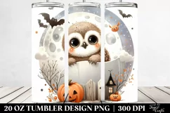 Scary Baby Owl Halloween PNG Product Image 2